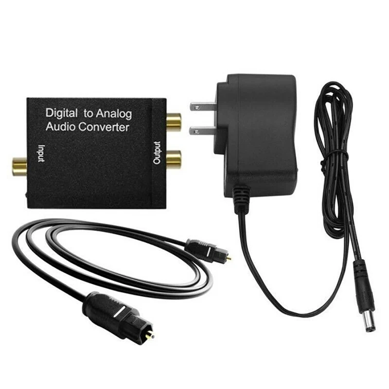 Горячая продажа RCA цифровой в аналоговый аудио конвертер адаптер оптический
