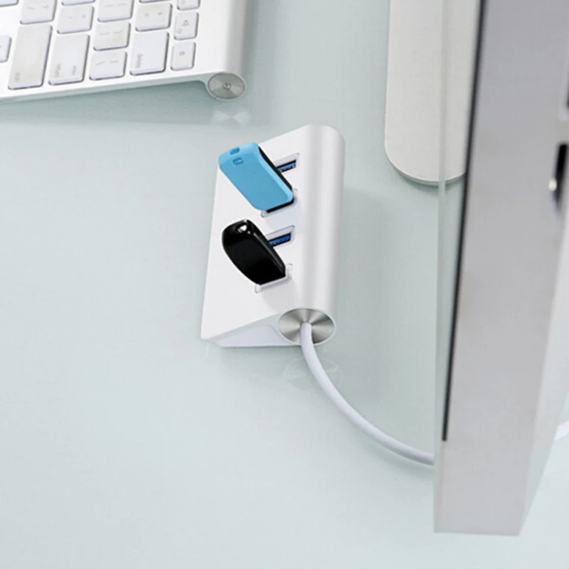 4 порта USB 2,0 концентратор USB порт высокоскоростной Сплав usb-хаб портативный OTG концентратор USB разветвитель для Apple Macbook Air ноутбук ПК планшет