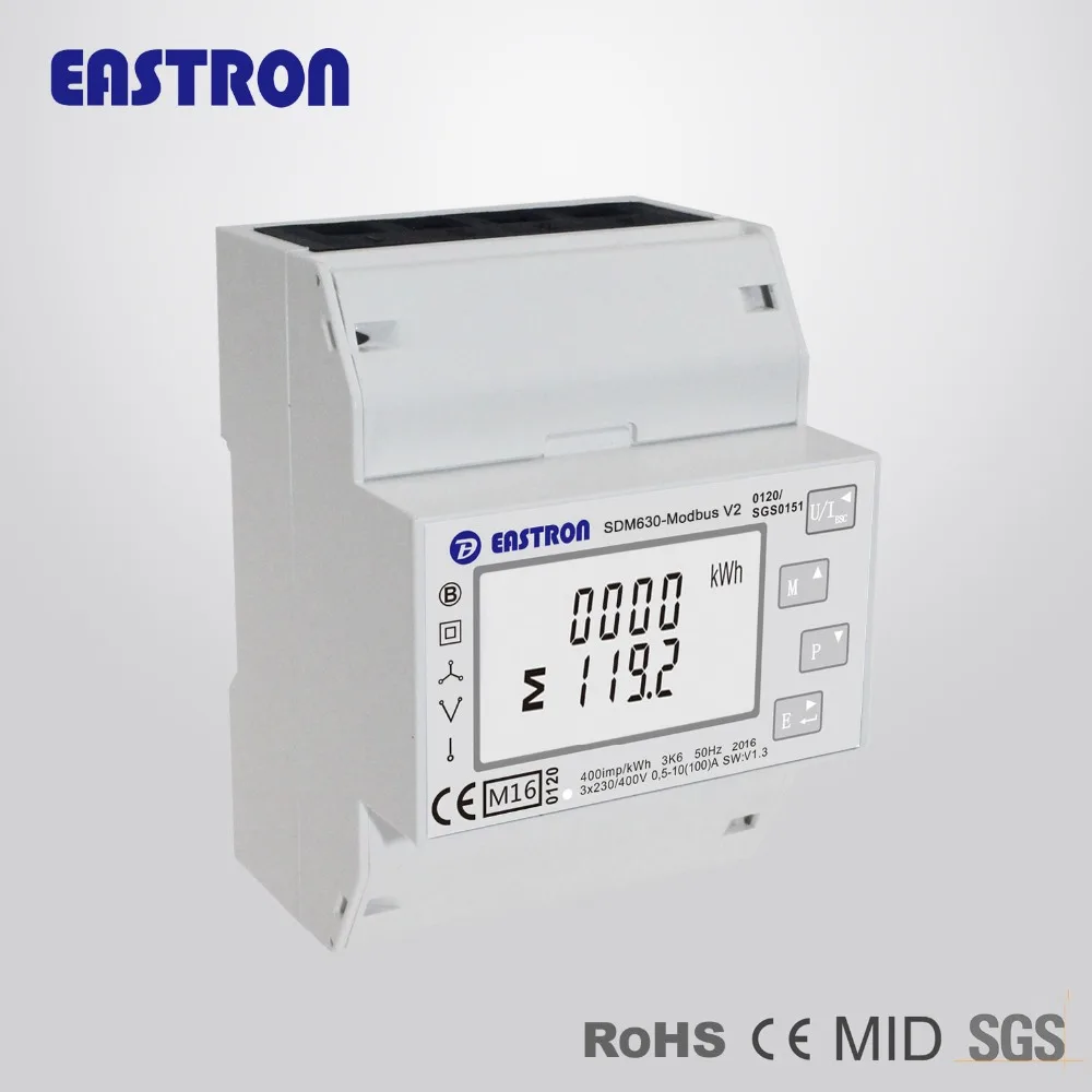 SDM630Modbus V2 многофункциональный анализатор мощности 1p2w 3p3w 3p4w Modbus/Pulse выход RS485