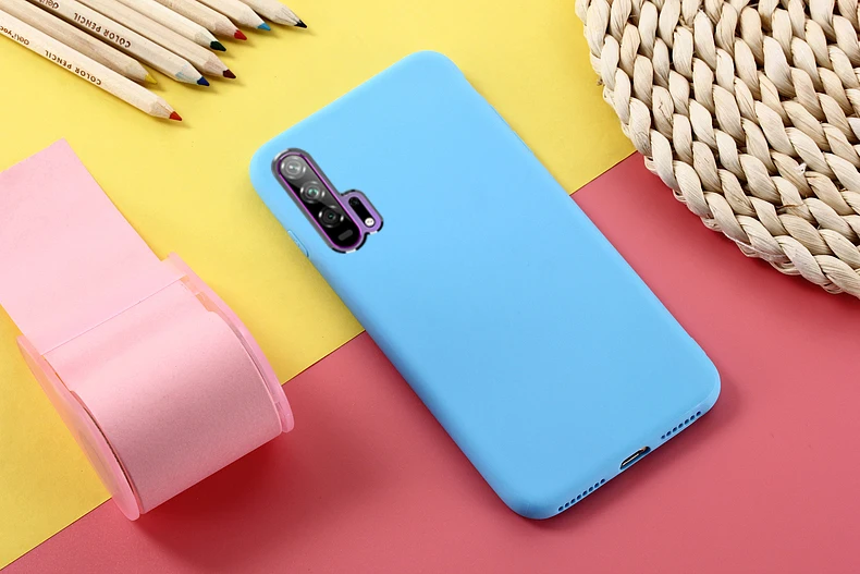 Чехол для Huawei Honor 20 Pro Lite цветной матовый чехол карамельного цвета мягкий