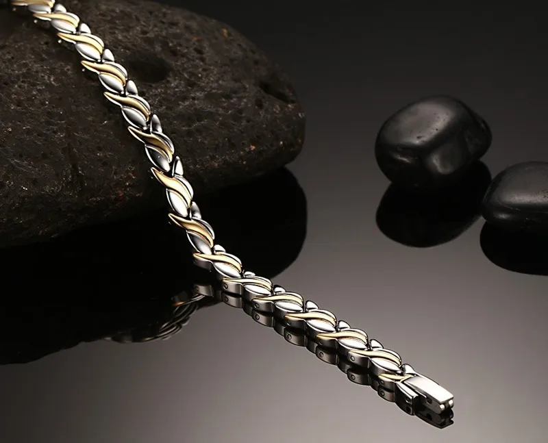 Магнитный браслет здоровья titanium стальной оптом элементами Германия мода