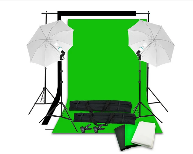 Фотостудия Фон зонтичное освещение комплект света + фоновая подставка|background support