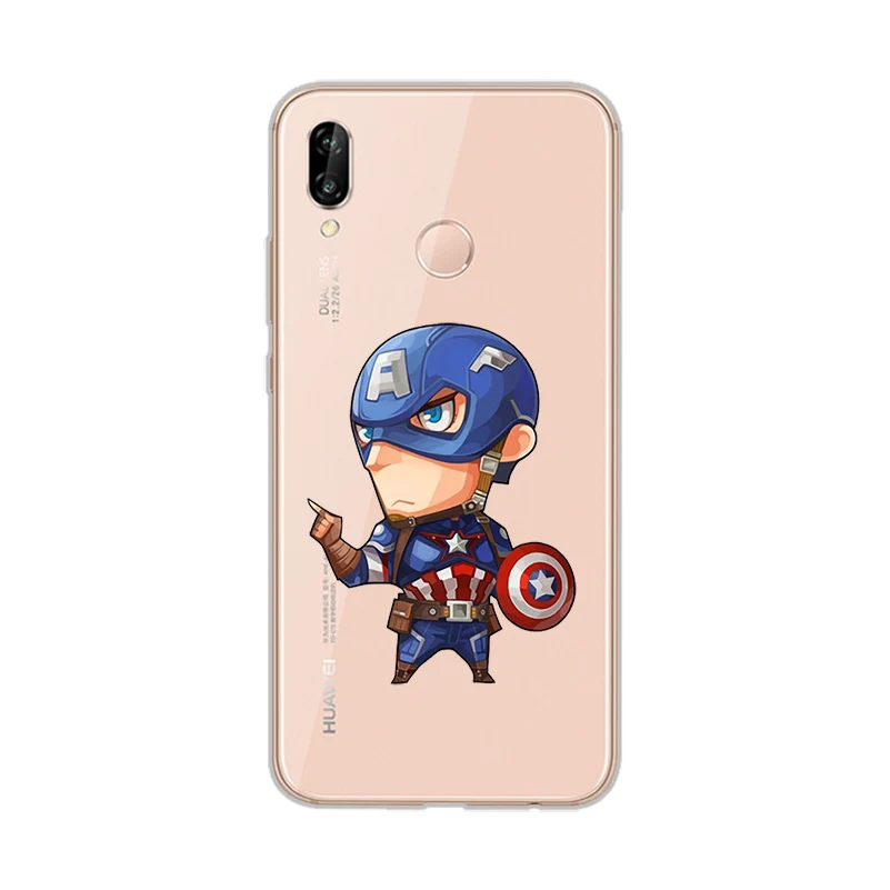 ciciber Phone Cases for Huawei P20 P8 P9 P10 Mate 20 10 9 Lite 2017 X Pro Soft TPU Back Cover P Smart 2019 Marvel |