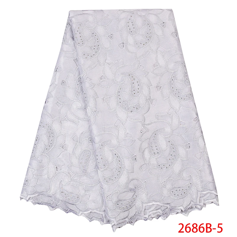 Latest High Quality Swiss Voile Laces Switzerland Cotton African Dry Cotton Lace Fabric Nigerian Voile Lace Fabric NA2686B-1