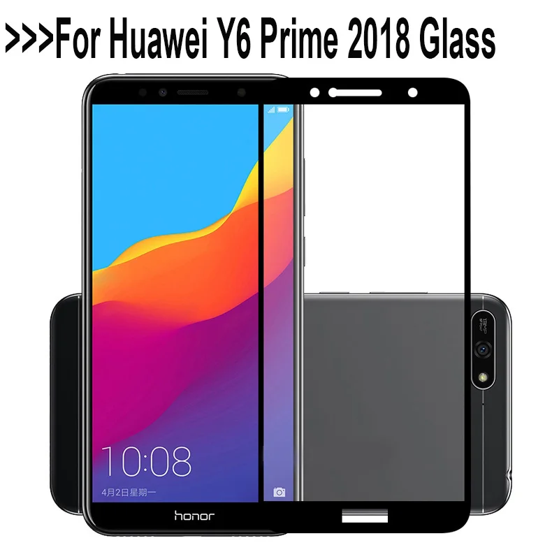3D закаленное Стекло для huawei Y6 Prime 2018 полный охват Экран защитная плёнка НУА Вэй ATU