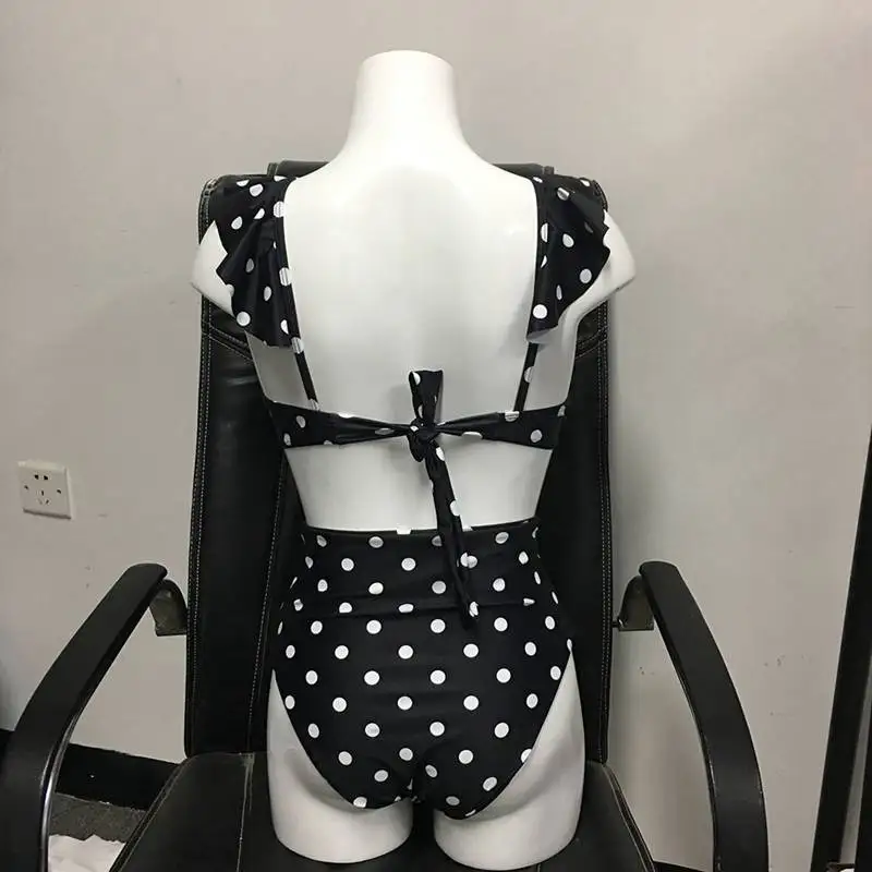 OL 2018 Lace Deep V Bikini Set Printed White Black Swimsuit Female High waist Swimwear Women Brazilian Summer Sexy Bikinis |