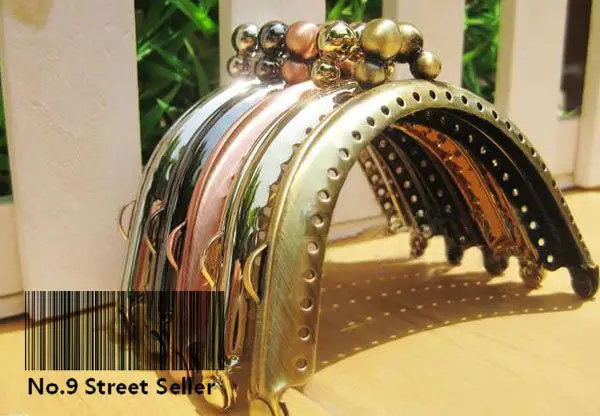 

Clearance 10pcs 8.5cm Small Ball Metal Frame Handle for Coin Purse Bag Handbag