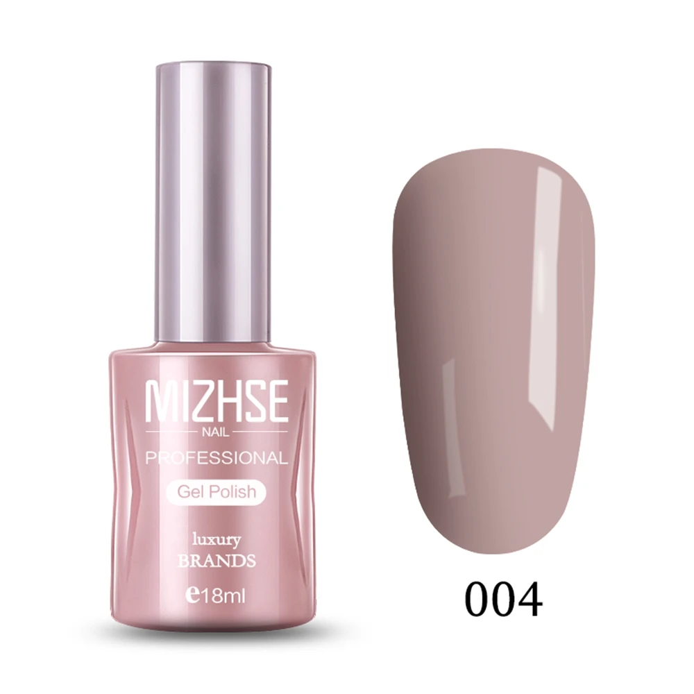 MZT004 MIZHSE 18ML UV Gel Top Base Coat Gel Varnish Nail Polish Nails Art UV LED Soak-Off Gel lacquer Primer Base Nude Red Wthie Color - Цвет: MZT004