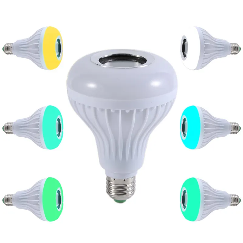 Беспроводной Bluetooth динамик 12 Вт RGB лампа E27 светодиодная 100 240 В 110 220 умный