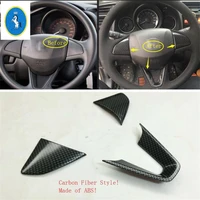 yimaautotrims auto accessory steering wheel protection cover trim carbon fiber abs for honda fit jazz 2014 2015 2016 2017 2018