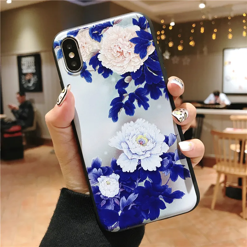 sxmudan 3D с тиснением и изображением цветка чехол для samsung Galaxy S10e S8 S9 S10 A9 A8Star A6 плюс A7 A3 A5 S7 край A30 A50 M10 TPU Защитный чехол - Цвет: sxmudan