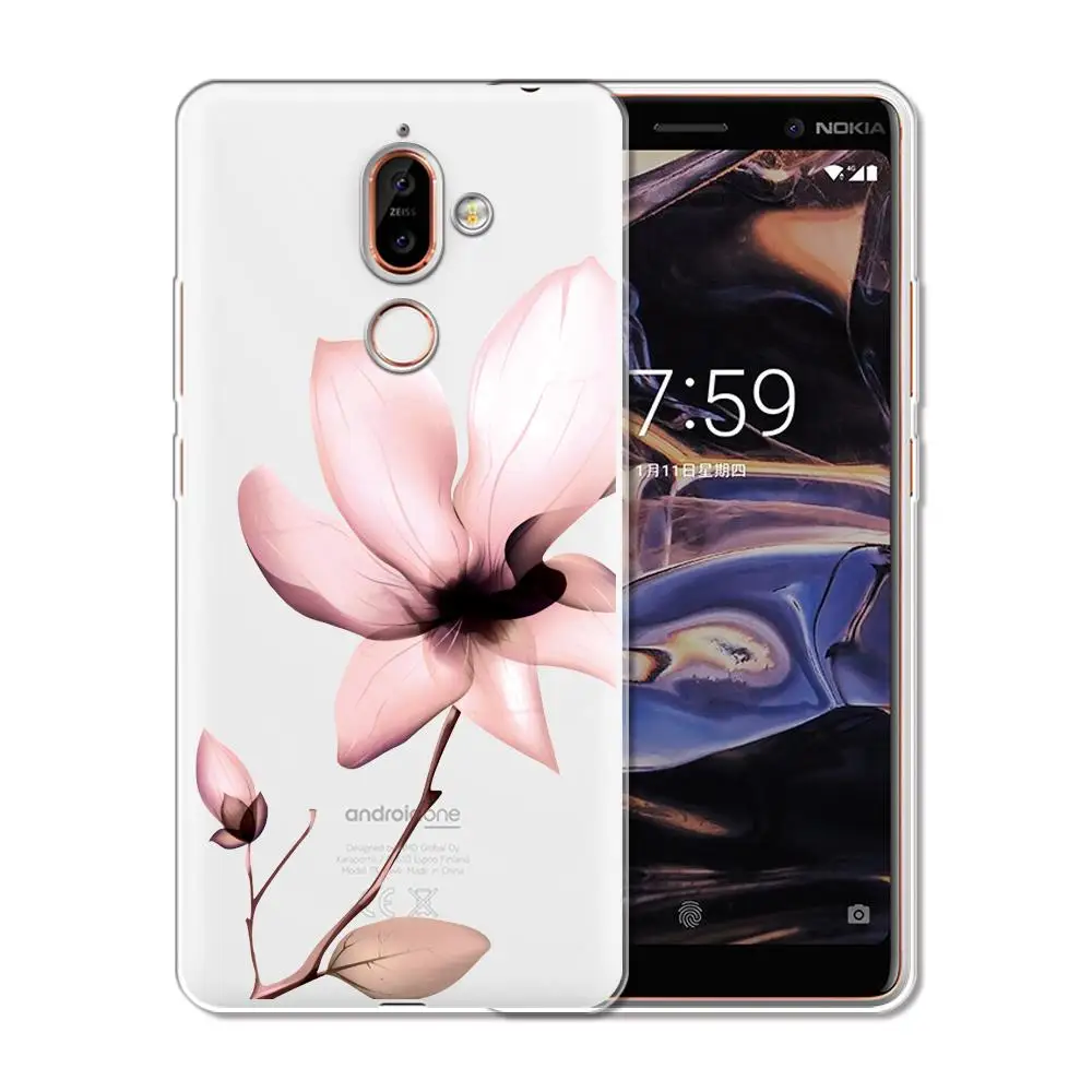 Милый мультяшный чехол для Nokia 2 3 4 5 6 7 2018 2019 Мягкая силиконовая задняя крышка 1 Plus
