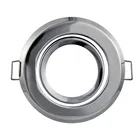 Светодиодный светильник GU10 MR16 круглый хромированный светодиодный светильник для точечного светильника, потолочный светильник с отделкой, кольцевая арматура, каркас, светодиодный светильник, держатель для лампы