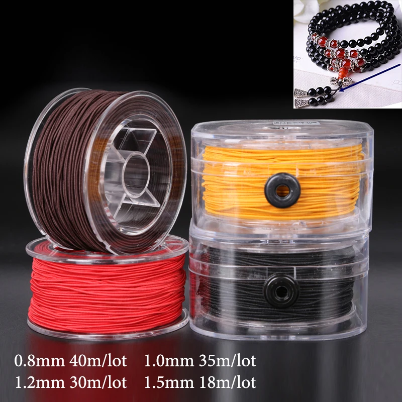 Top Quality Stretch Polyester 1 ROLL 40M-18M Rubber Beading Elastic Cord String Thread for DIY Jewelry Findings Accessories | Украшения и