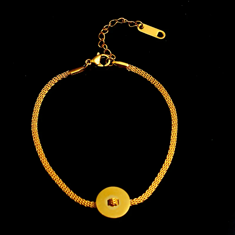 Женский браслет из нержавеющей стали PUN braclet серебряный золотой браслет|Цепочки и