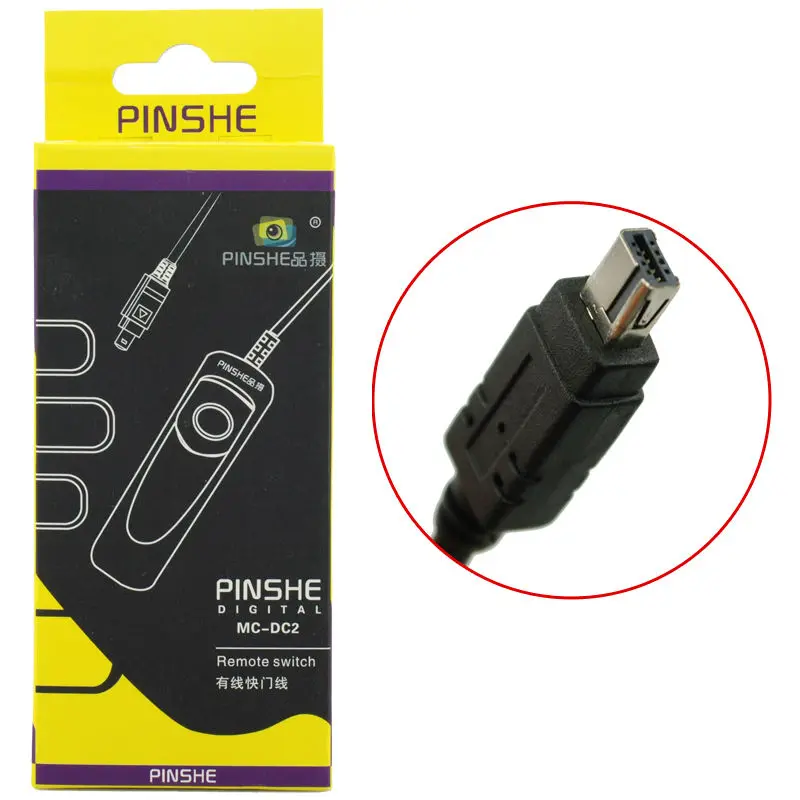 

PinShe RS-60/DC2 дистанционный затвор для Nikon D7100 D3300 D5100 D7000 D3200 D90 D7200 D5000 спуск затвора