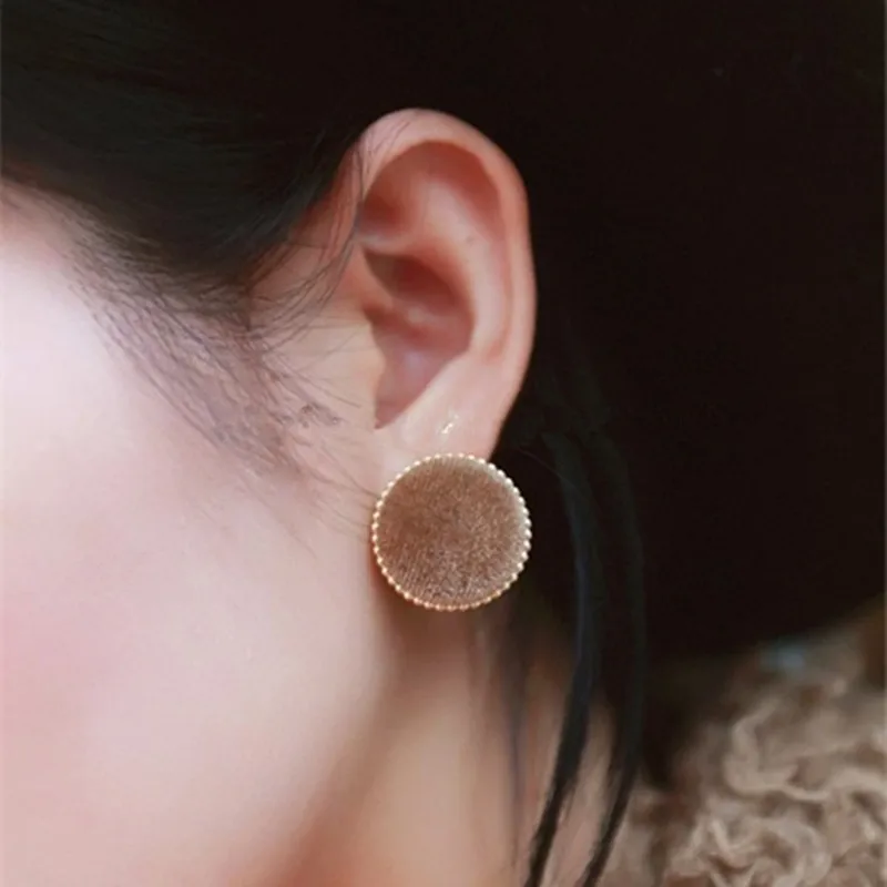 Бархатные универсальные элегантные серьги гвоздики для женщин винтажные