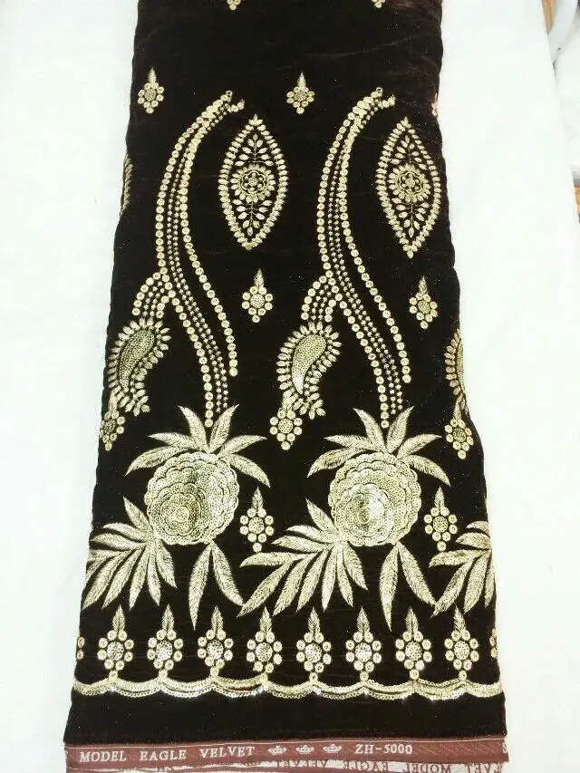 5 лет/pc модный ВИНО КРАСНОЕ ГЛАДКИЙ бархат кружевной ткани с мелкими блестками