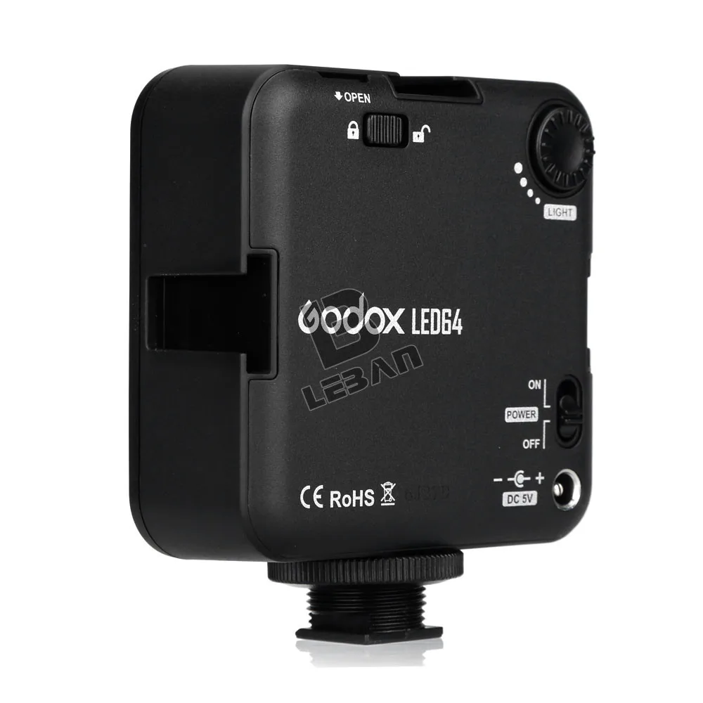 Godox LED64 5500~ 6500K видео светильник профессиональный универсальный для макросъемки фотожурналистов видеосъемка