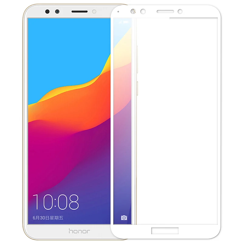 MAKAVO для huawei Honor 7C закаленное Стекло 2.5D полное покрытие Экран протектор Броня