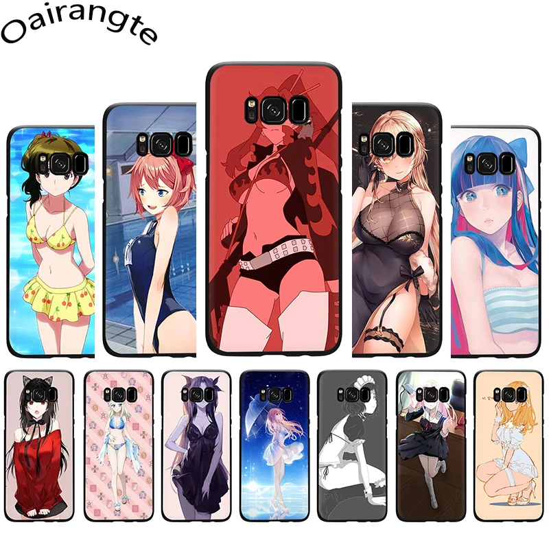 Сексуальный мягкий чехол для телефона с аниме девушкой Samsung Galaxy M10 20 30 S6 7 Edge S8 9 10 Plus