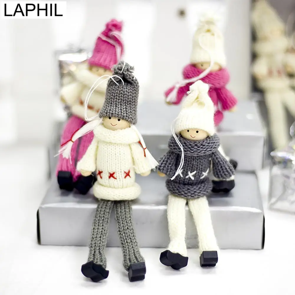LAPHIL 2 шт милые рождественские куклы Рождественские елочные украшения подвесные рождественские украшения для дома новогодние вечерние принадлежности