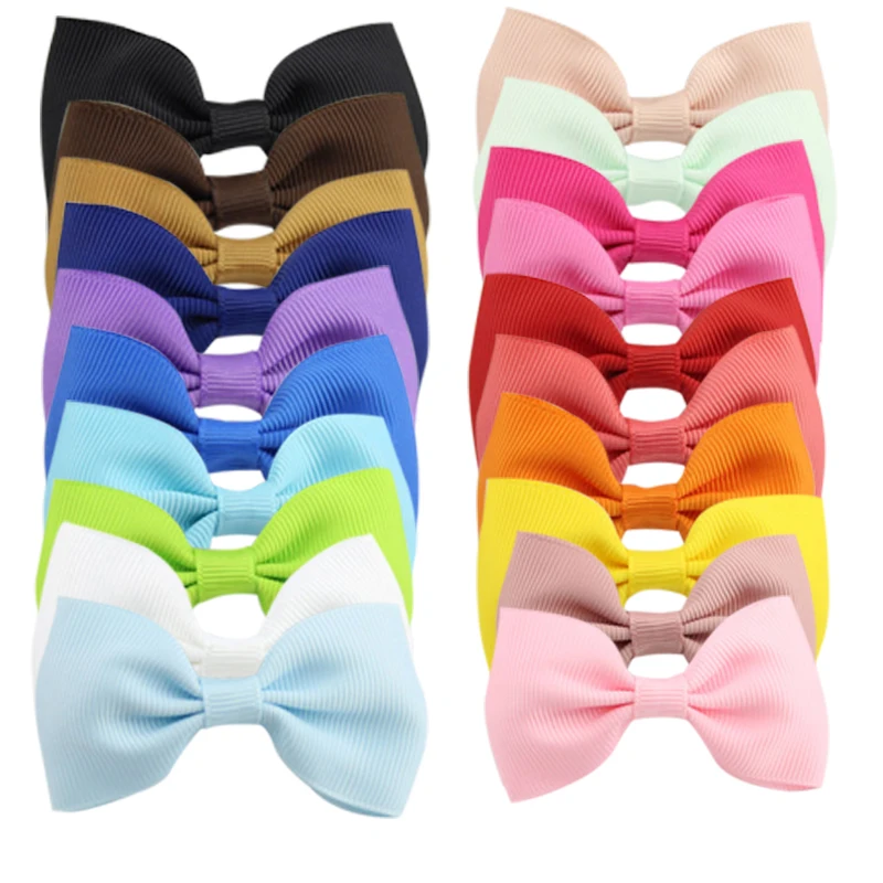 Детские заколки для волос яркие бантики одноцветные аксессуары волос|Аксессуары