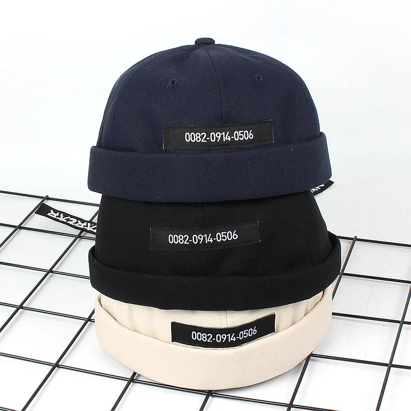 

Cotton Retro Crimping Brimless Skull Caps Autumn Summer Cap Beanies For Men Women Beanie Hip Hop Bonnet Hat