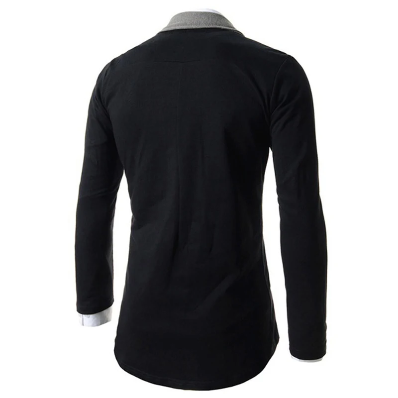 Zogaa Geek New Men's Cardigan Color Matching Casual Long Sleeve Knit Male Autumn pure color sweater wholesale |