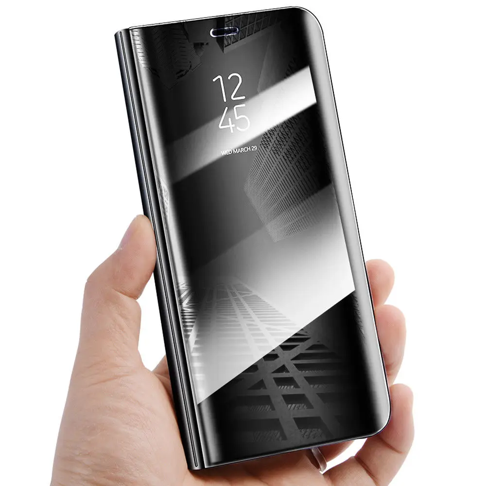 Прозрачный зеркальный смарт вид флип чехол с подставкой для Xiaomi Mi 6 5X 6X Mix 2 кейс Redmi