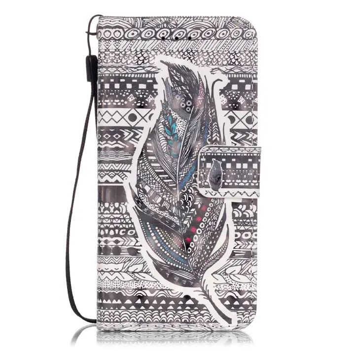 Tribal Feathers Чехлы-портмоне с откидной крышкой для apple iPhone 8, 7, 6, 6S Plus, 5, 5S, SE из искусственной кожи с силиконовым держателем, чехол с перьями, деревом, башней, E03Z - Цвет: Tribal Feathers