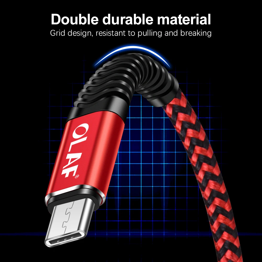 USB-кабель Olaf Type-C для Xiaomi Mi 8 Oneplus 6 5T кабель быстрой зарядки и передачи данных Huawei
