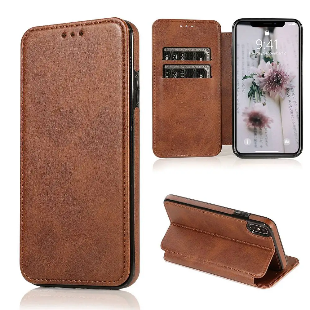 Роскошный чехол KISSCASE для iPhone XS MAX XR X 6S 7 8 Plus тонкий кожаный магнитный флип-чехол Capas