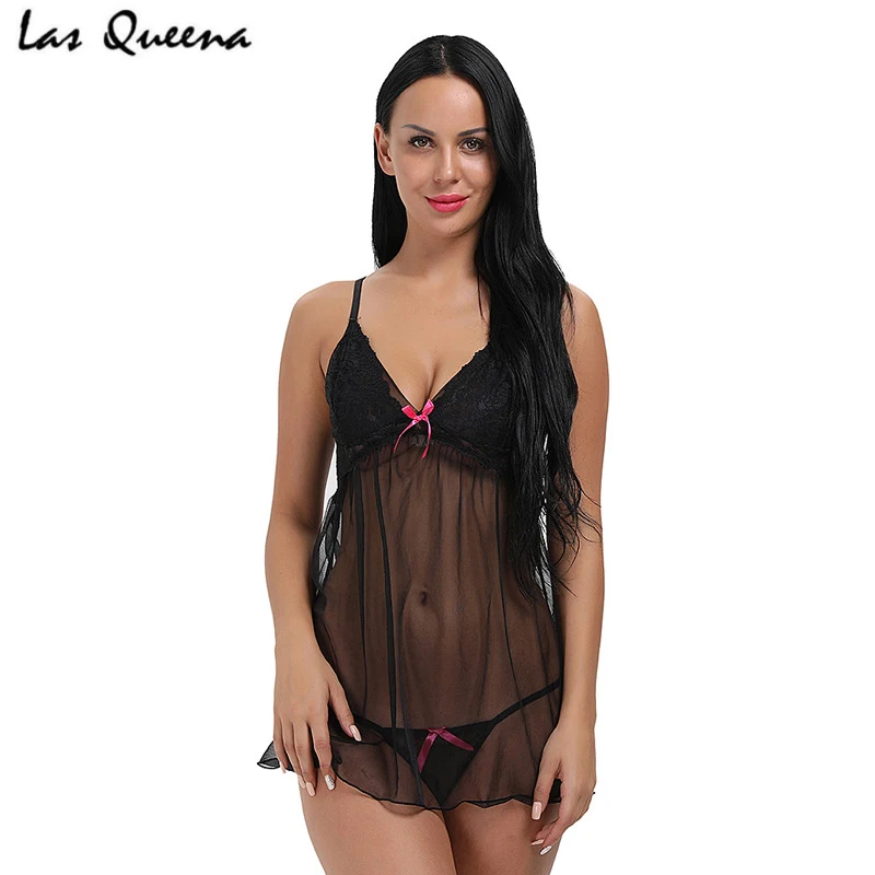 Прозрачное эротическое нижнее белье Babydoll большие размеры сексуальное женские