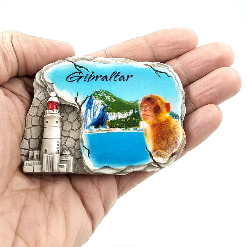 Gibraltar Travel craft магнит на холодильник для детей сувенир Туризм наклейки из смолы