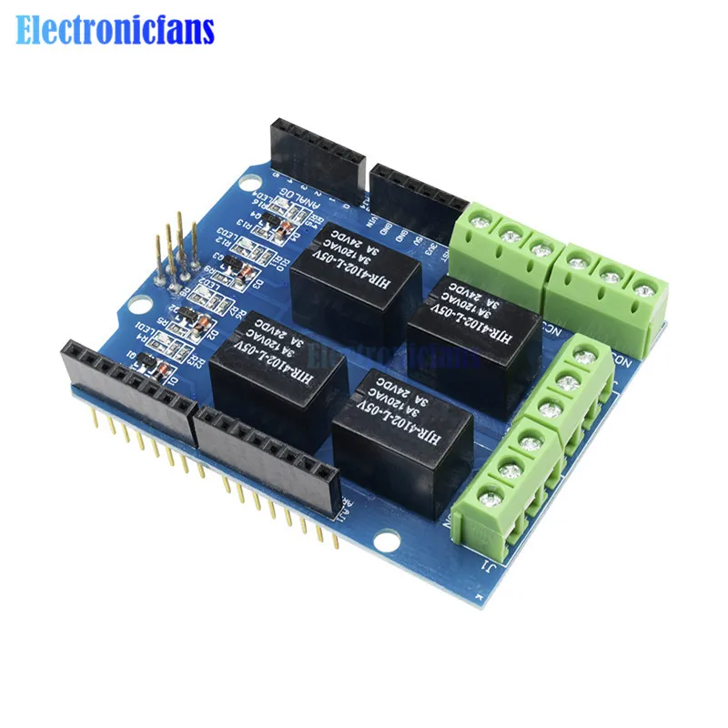 4-канальный модуль 5 В интерфейс для защиты реле управления сигналом Arduino плата