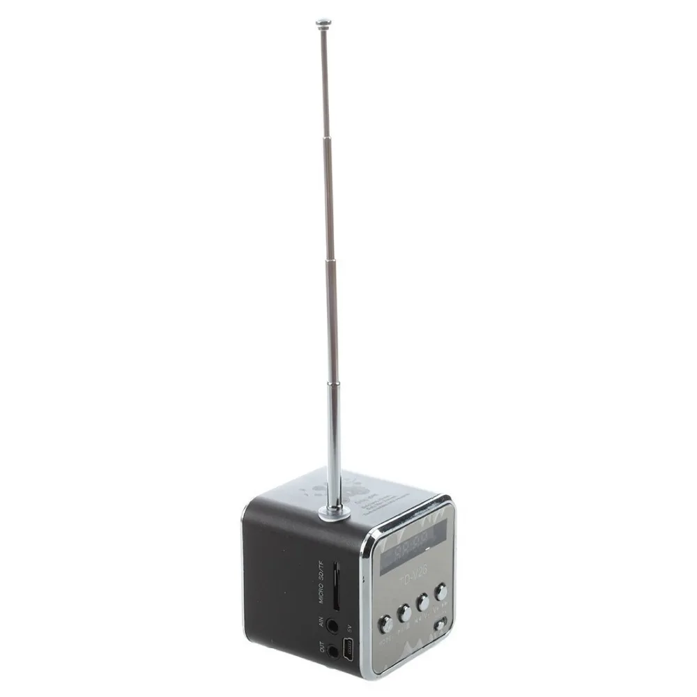 TD V26 портативный мини динамик с цифровым и микро SD/TF/USB/FM черный|mini speaker|portable mini