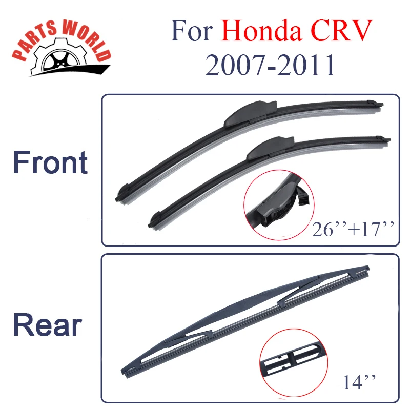 Partsworld передние и задние щетки стеклоочистителя для Honda CRV 2007-2011 натуральный