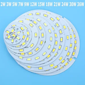 Оптовая продажа, светодиодная печатная плата SMD5730, 2 Вт, 3 Вт, 5 Вт, 7 Вт, 9 Вт, 12 Вт, 15 Вт, 18 Вт, 21 Вт, 30 Вт, 36 Вт, белыйнатуральный белыйтеплый белый источник светильник светодиодный Ной лампы