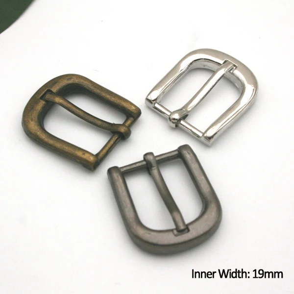 

24pcs/lot Inner width 19mm metal alloy buckle belt pin buckle silver/bronze/black heavy weight free shipping BK-069