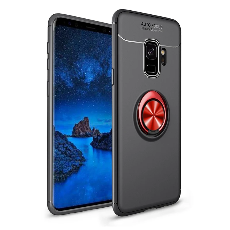 Black and Red Чехол на магните для samsung Galaxy S9 S8 Plus Note 8 9 J3 J5 J7 J4 J6 J8 A6 плюс J2 Prime силиконовый чехол для телефона S9 крышка - Цвет: Black and Red