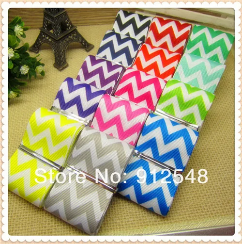 14yard each 1y OOOT BAORJCT 14 цветов микс, 1-1/2 ''38 мм шеврон принт напечатанный корсажная гофрированная лента бант для волос diy вечерние украшения, MDBW40 - Цвет: 14yard each 1y
