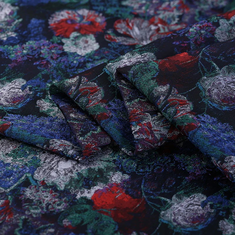 140 см трёхмерная жаккардовая ткань окрашенная пряжа платье-Блейзер парча в стиле - Фото №1