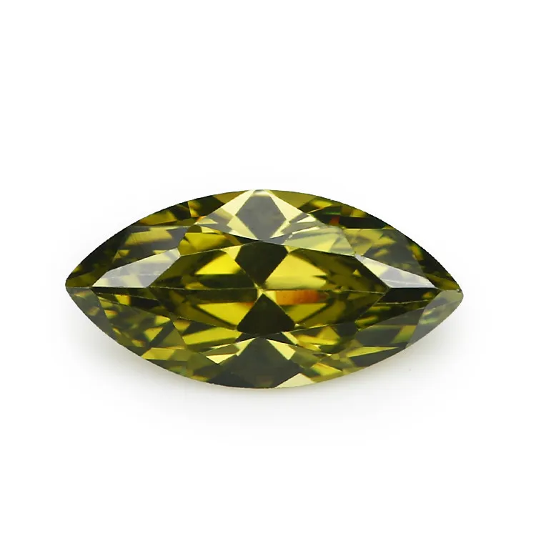 Olive Green Размер 1.5x3-10x20 мм 5A маркиза золотисто-желтый, фиолетовый, розовый, синтетический овал, куб, цирконий - Цвет: Olive Green