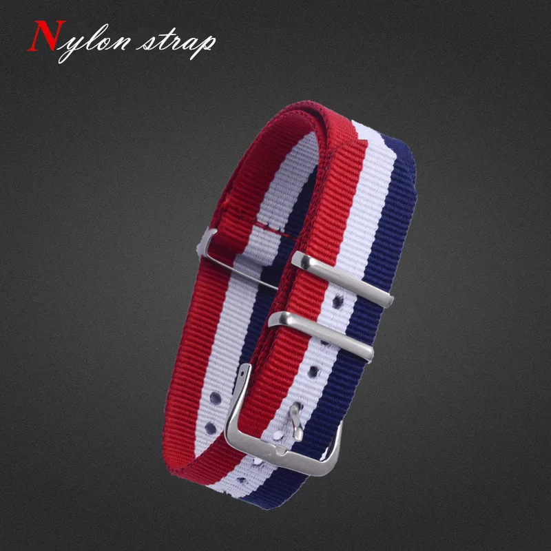 Популярный модный нейлоновый ремешок с серебристой стальной пряжкой. Лидер