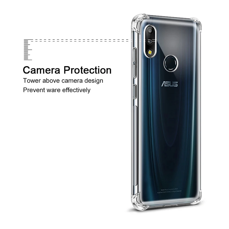 Чехол для Asus Zenfone Max Pro M2 ZB631KL Мягкий ТПУ силиконовый полный прозрачный защитный