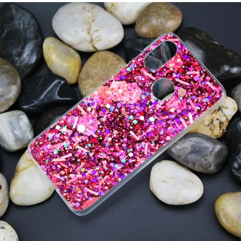 Для Xiao mi Red mi Note 7 Go 6 6A Pro S2 5 Plus 4X mi Play 8 lite A2 A1 Прозрачный жесткий пластиковый чехол для украшения блестящий красный