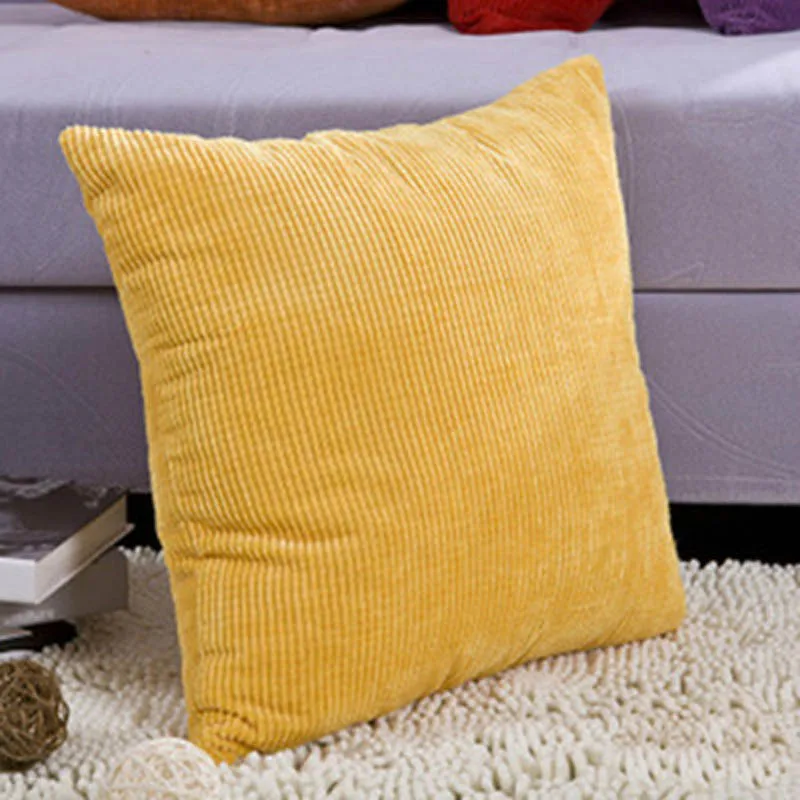 Декоративные подушки для дивана, чехлы для подушек, чистый цвет, Простой автомобильный домашний декор, белый бросок, Чехол на подушку 45*45 Travesseiro - Цвет: Цвет: желтый