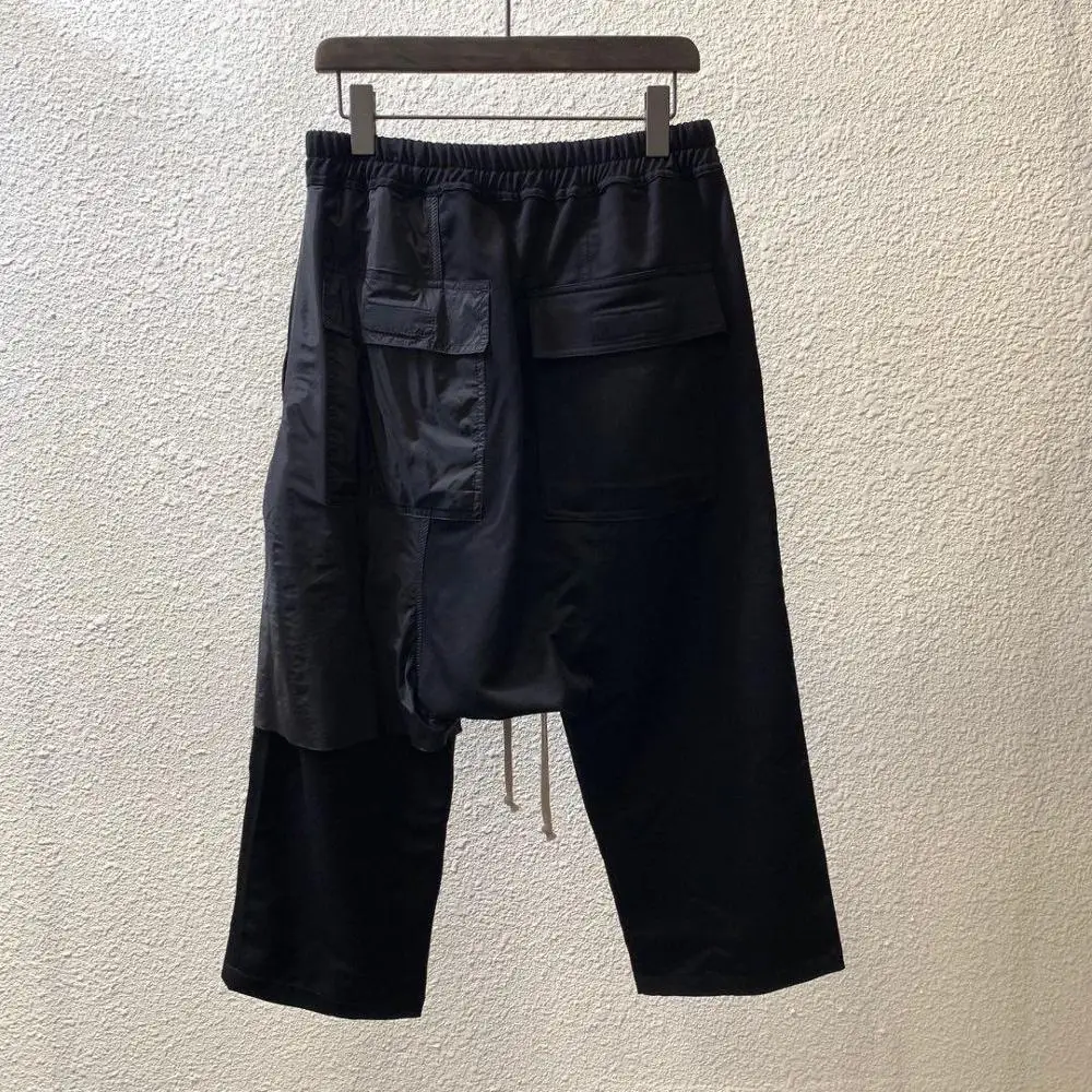 19ss Owen Seak мужские повседневные шаровары Готическая мужская одежда спортивные штаны летние женские укороченные брюки свободные черные брюки Размер XL