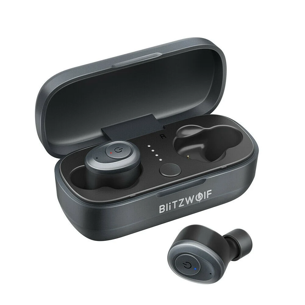 Черный Blitzwolf BW-FYE4 bluetooth 5,0 TWS настоящие беспроводные наушники AAC SBC HiFi наушники-вкладыши стерео звук двусторонний звонок Водонепроницаемый - Цвет: Черный